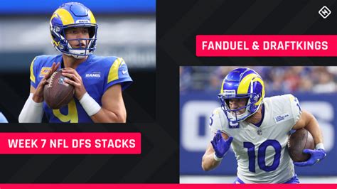 fanduel week 7 lineup|Best NFL DFS Stacks Week 7: Lineup picks for DraftKings, FanDuel.